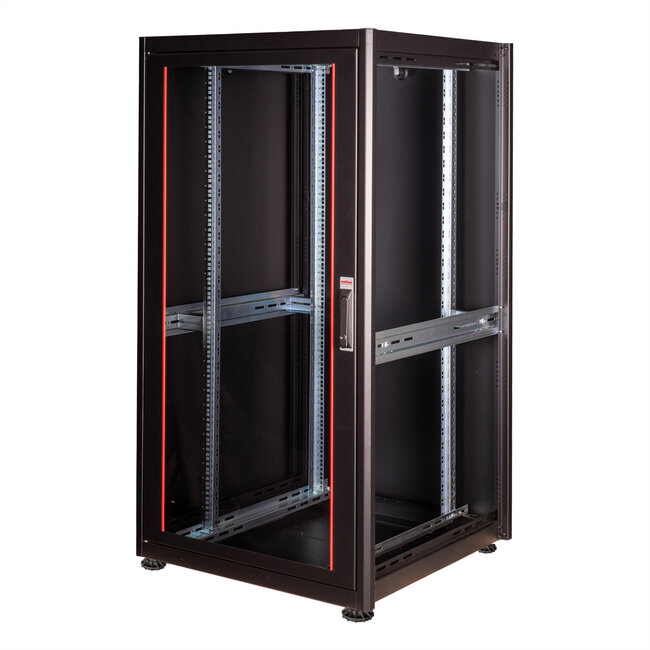 ROLINE 19-inch netwerkkast Basic 32 U, 800x800 BxD Glazen deur zwart