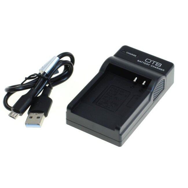 Acculader compatibel met o.a. Panasonic CGA-S005, CGA-S007, CGA-S008, DMW-BCE10 en VW-VBJ10, Fujifilm NP-70 en Samsung IA-BH125C en IA-BP125A accu's
