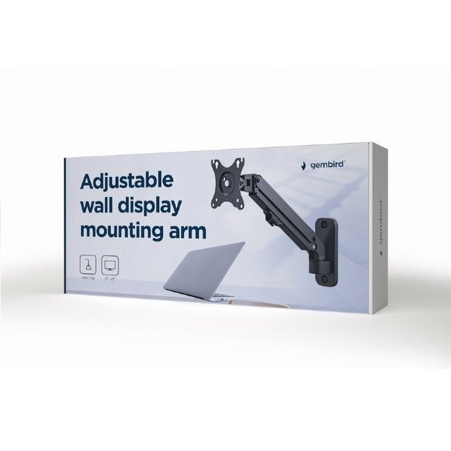 Gembird muurbeugel voor 1 monitor tot 27 inch | interactief | 4 draaipunten