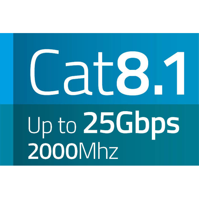 UFTP CAT8.1 slimline netwerkkabel | LSZH | wit | 5 meter