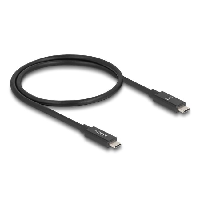 Delock USB 80 Gbps Cable USB Type-C™ male to male PD 3.1 240 W E-Marker coaxial 0.5 m black
