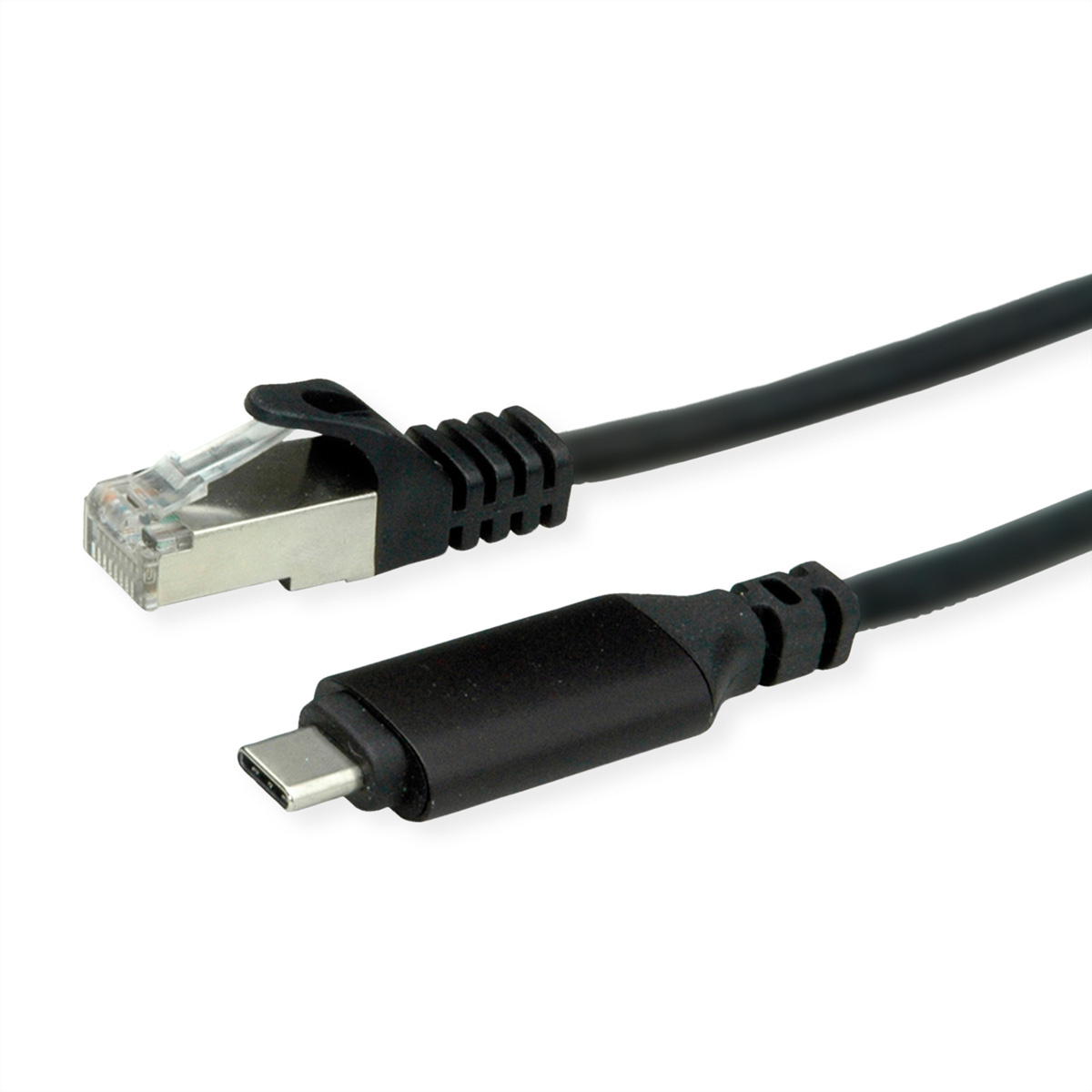 ROLINE USB 3.2 Gen 2 Type C naar Gigabit Ethernet-converterkabel, zwart, 5 m