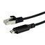 ROLINE USB 3.2 Gen 2 Typ C zu Gigabit Ethernet Konverterkabel, schwarz, 1,5 m
