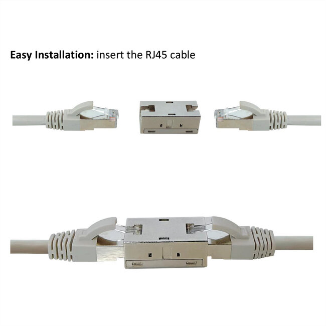 ROLINE RJ-45 Kupplung geschirmt, Kat.6A (Class EA), Metallgehäuse