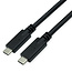 ROLINE kabel kompatibel USB3.2 Gen2, met PD (Power Delivery) 20V5A, Emark, C-C, M/M, zwart, 7 m