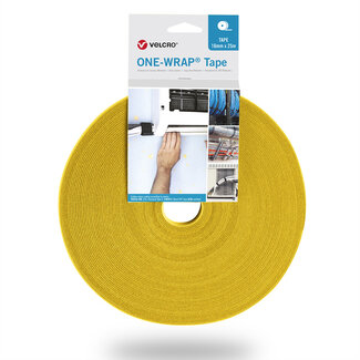 Velcro VELCRO® One Wrap® Tape 16 mm breed, geel, 25 m