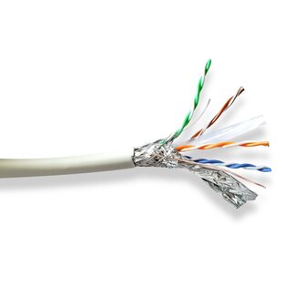 Nedis Nedis SF/UTP CAT6a netwerkkabel | vaste aders | AWG24 | LSZH | grijs | 100 meter