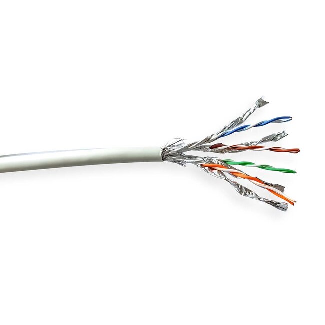 Nedis SFTP CAT7 netwerkkabel | vaste aders | AWG24 | LSZH | grijs | 100 meter