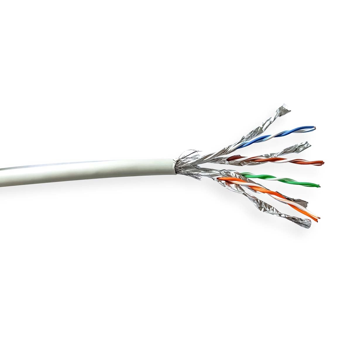 Netwerk Kabel Rol | CAT7 | Solid | S/FTP | Koper | 100.0 m | Binnenshuis | Rond | LSZH | Grijs | Gif