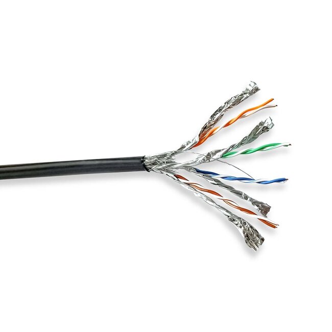 Nedis SFTP CAT7 outdoor netwerkkabel | vaste aders | AWG24 | zwart | 100 meter