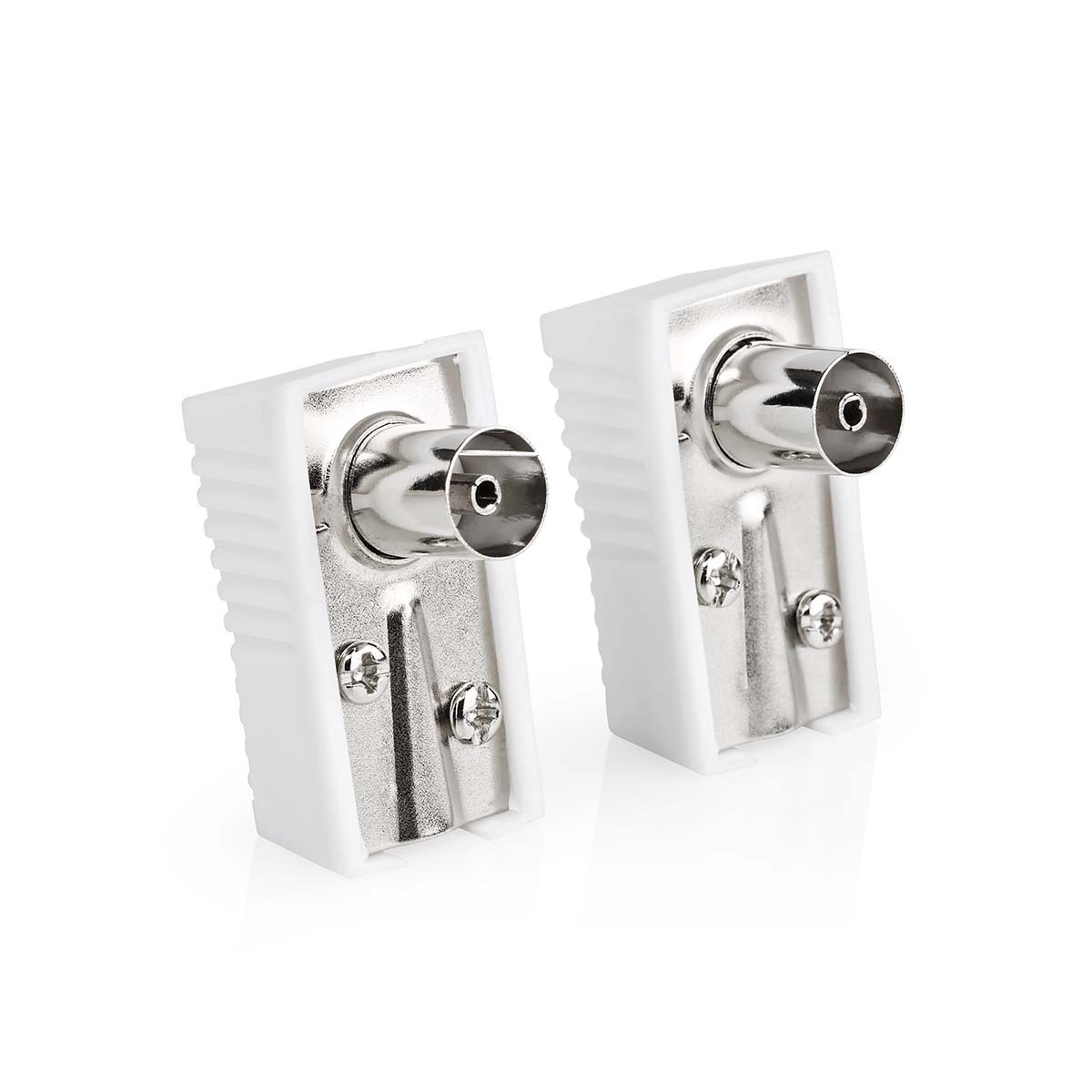 IEC (Coax) Connector | Gehoekt | Female | Vernikkeld | 75 Ohm | Schroef | Diameter kabelinvoer: 7.0