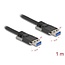 Delock USB 5 Gbps Cable Type-A male to Type-A male with screw distance 19 mm 1 m black