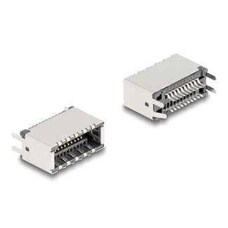 DeLOCK Delock USB Type-E Key A 20 pin female vertical for SMT solder mounting