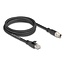 Delock M12 Cable X-coded 8 pin male to RJ45 plug Cat.5e S/FTP flexible 2 m black