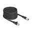 Delock M12 Cable X-coded 8 pin male to RJ45 plug Cat.5e S/FTP flexible 10 m black