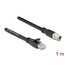 Delock M12 Cable X-coded 8 pin male to RJ45 plug Cat.5e S/FTP flexible 1 m black