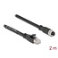 Delock M12 Cable X-coded 8 pin female to RJ45 plug Cat.5e S/FTP flexible 2 m black