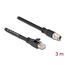 Delock M12 Cable X-coded 8 pin male to RJ45 plug Cat.5e S/FTP flexible 3 m black