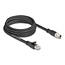 Delock M12 Cable X-coded 8 pin male to RJ45 plug Cat.5e S/FTP flexible 3 m black