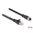 Delock M12 Cable X-coded 8 pin female to RJ45 plug Cat.5e S/FTP flexible 3 m black