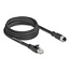 Delock M12 Cable X-coded 8 pin female to RJ45 plug Cat.5e S/FTP flexible 3 m black