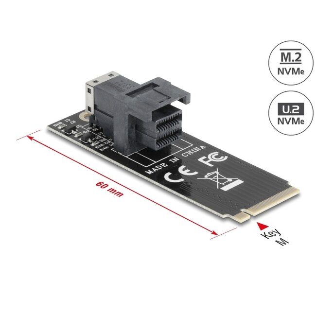 Delock Adapter M.2 Key M to SFF-8643 NVMe 2260