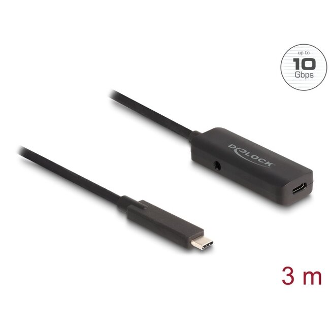 Delock Active USB 10 Gbps extension cable USB Type-C™ 3 m