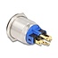 Delock Push Switch for Installation 22 mm 6 x solder connection LED white power symbol + ring
