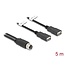 Delock M12 Cable A-coded 8 pin female to 2 x USB 2.0 Type-A female 5 m black