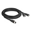 Delock M12 Cable A-coded 8 pin female to 2 x USB 2.0 Type-A female 5 m black