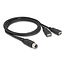 Delock M12 Cable A-coded 8 pin female to 2 x USB 2.0 Type-A female 1 m black