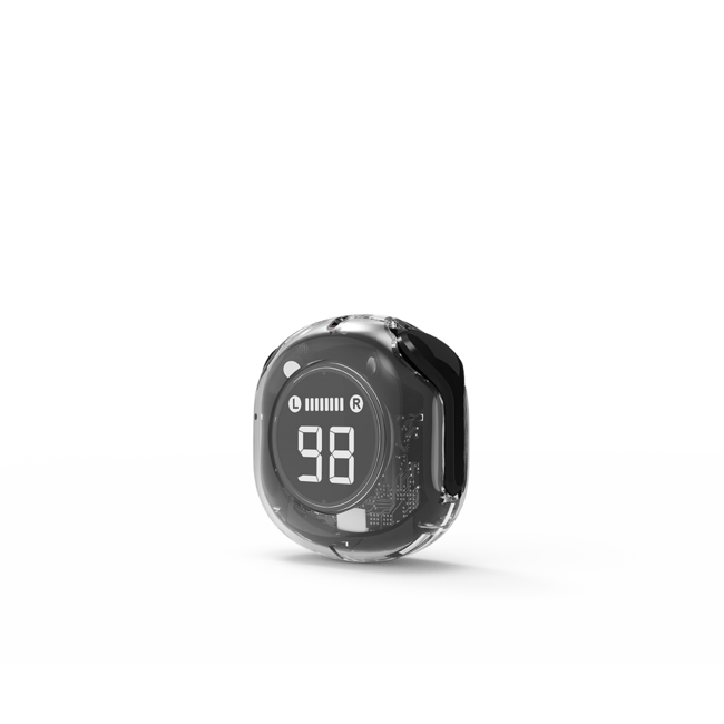 Transparante TWS in-ears, zwart