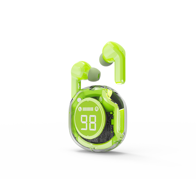 Transparante TWS in-ears, zwart