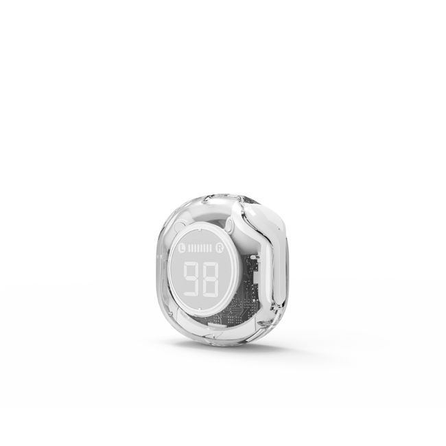 Transparante TWS in-ears, zwart