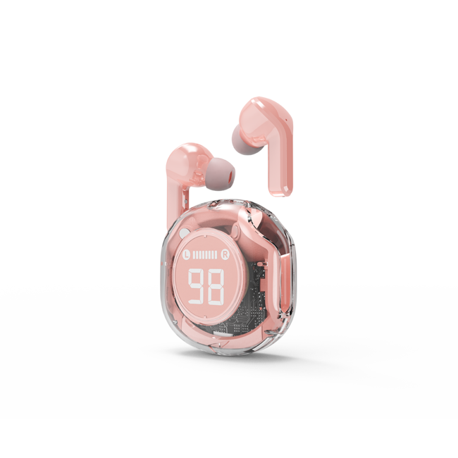 Transparante TWS in-ears, zwart