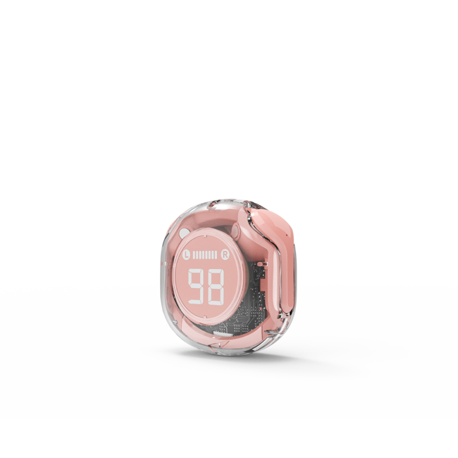 Transparante TWS in-ears, zwart