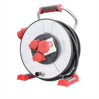 Bachmann BACHMANN professionele CEE kabelhaspel IronCoat 3xCEE7/3 25,0m CEE7/7
