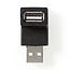 Nedis USB-A haakse adapter | haaks naar beneden | USB2.0