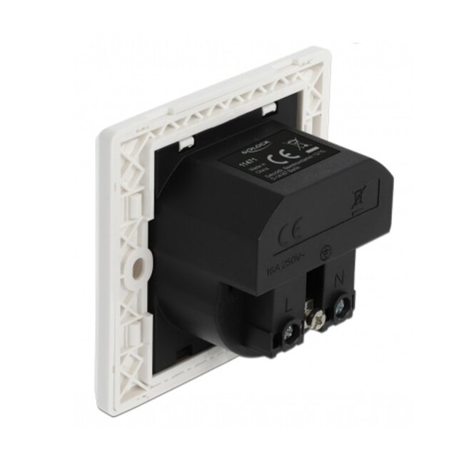 Delock inbouwstopcontact | 2x USB-A | 12W | wit
