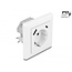 Delock inbouwstopcontact | USB-A QC + USB-C PD | 18W | wit
