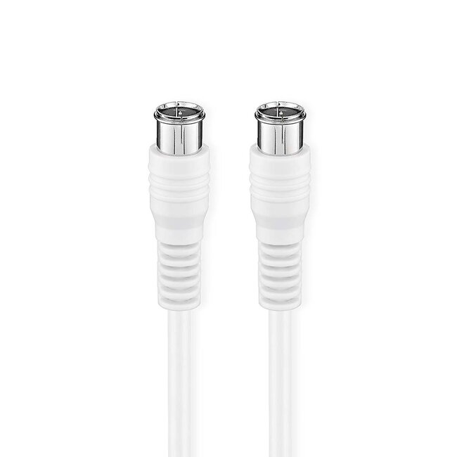 Nedis F-quick (m) - F-quick (m) coaxkabel | wit | 5 meter