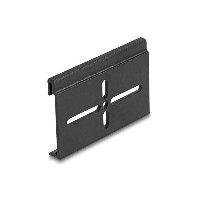 Delock Aluminium Mounting Clip for DIN Rail 70.0 x 47.8 mm black