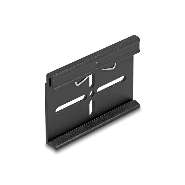 Delock Aluminium Mounting Clip for DIN Rail 70.0 x 47.8 mm black
