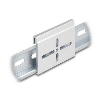 DeLOCK Delock Aluminium Mounting Clip for DIN Rail 60.0 x 47.8 mm silver