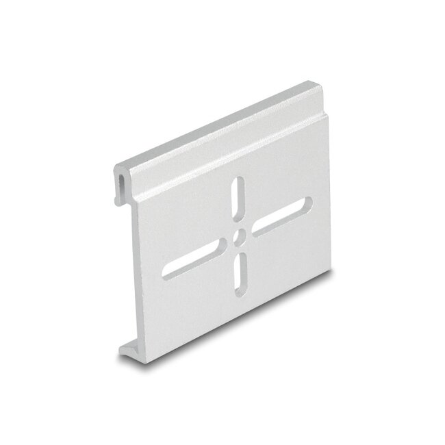 Delock Aluminium Mounting Clip for DIN Rail 60.0 x 47.8 mm silver