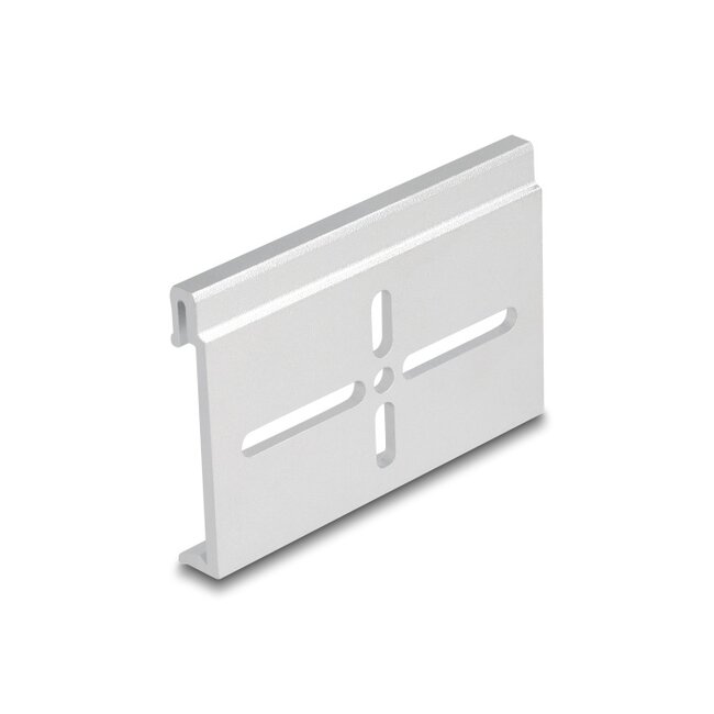 Delock Aluminium Mounting Clip for DIN Rail 70.0 x 47.8 mm silver