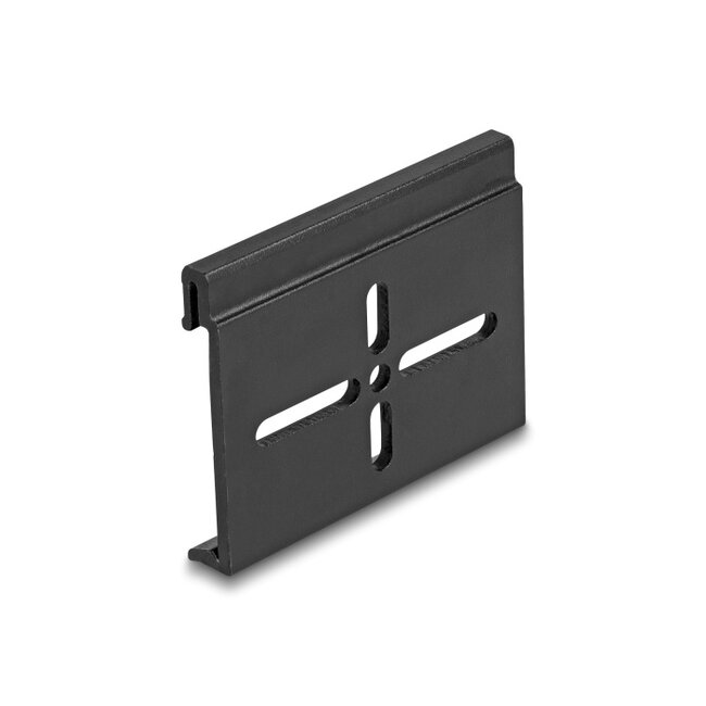 Delock Aluminium Mounting Clip for DIN Rail 60.0 x 47.8 mm black