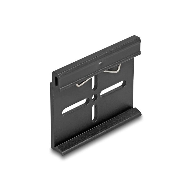 Delock Aluminium Mounting Clip for DIN Rail 60.0 x 47.8 mm black