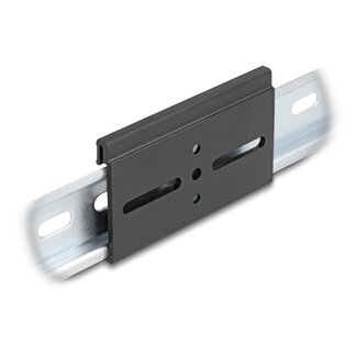 DeLOCK Delock Aluminium Mounting Clip for DIN Rail 80.0 x 47.8 mm black