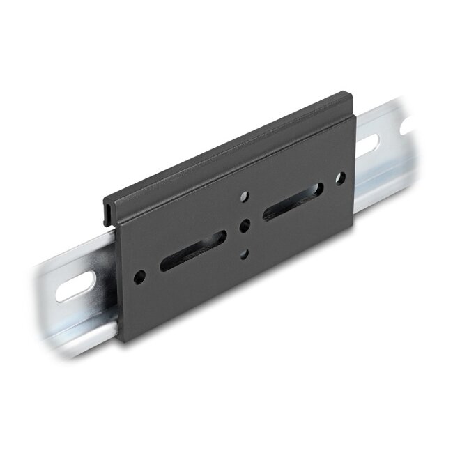 Delock Aluminium Mounting Clip for DIN Rail 100.0 x 47.8 mm black